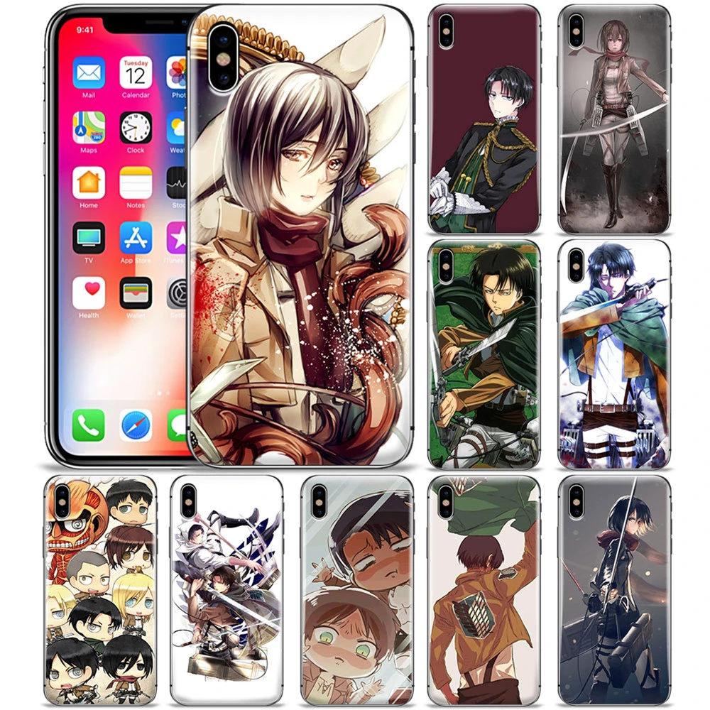Anime Attack on Titan Eren Levi Mikasa Printed Pattern Cell Phone TPU Case  Back Cover For Apple iPhone 5 6 7 8 Plus X XR XS MAX|Ốp Chống Sốc Điện  Thoại| - AliExpress