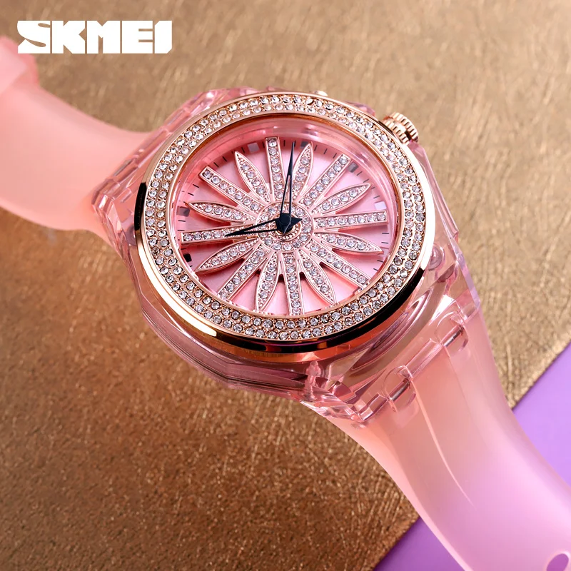 SKMEI Relogio Feminino 1536 Модные Красочные задней части СИД светильник женских кварцевых