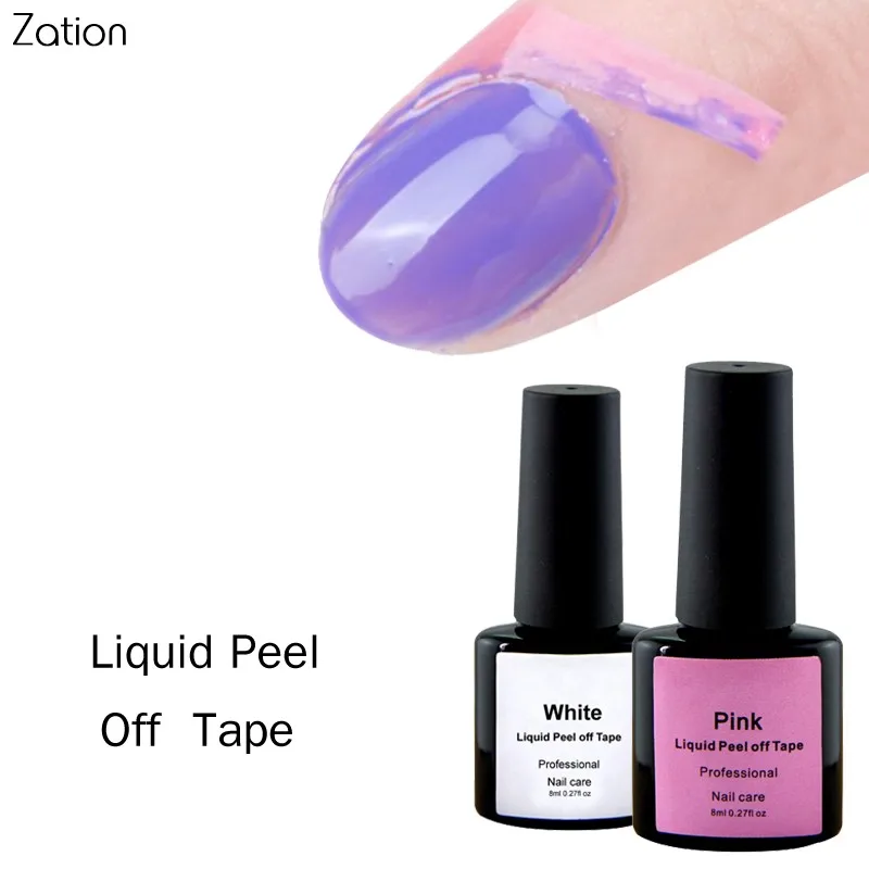 Zation Peel Off Liquid Nail Art Gel Polish Easy Remove Varnish Peel Off
