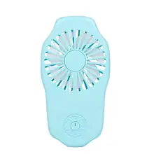 Мини Портативный USB Перезаряжаемый красочный дыхательный свет ручной электрический вентилятор