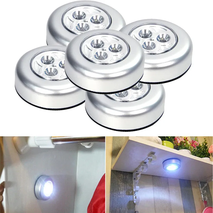 5Pcs LED Lights Battery Powered Wireless Night Light Stick on Tap Touch Lamp Night Lights dropshipping #3F22 (2)