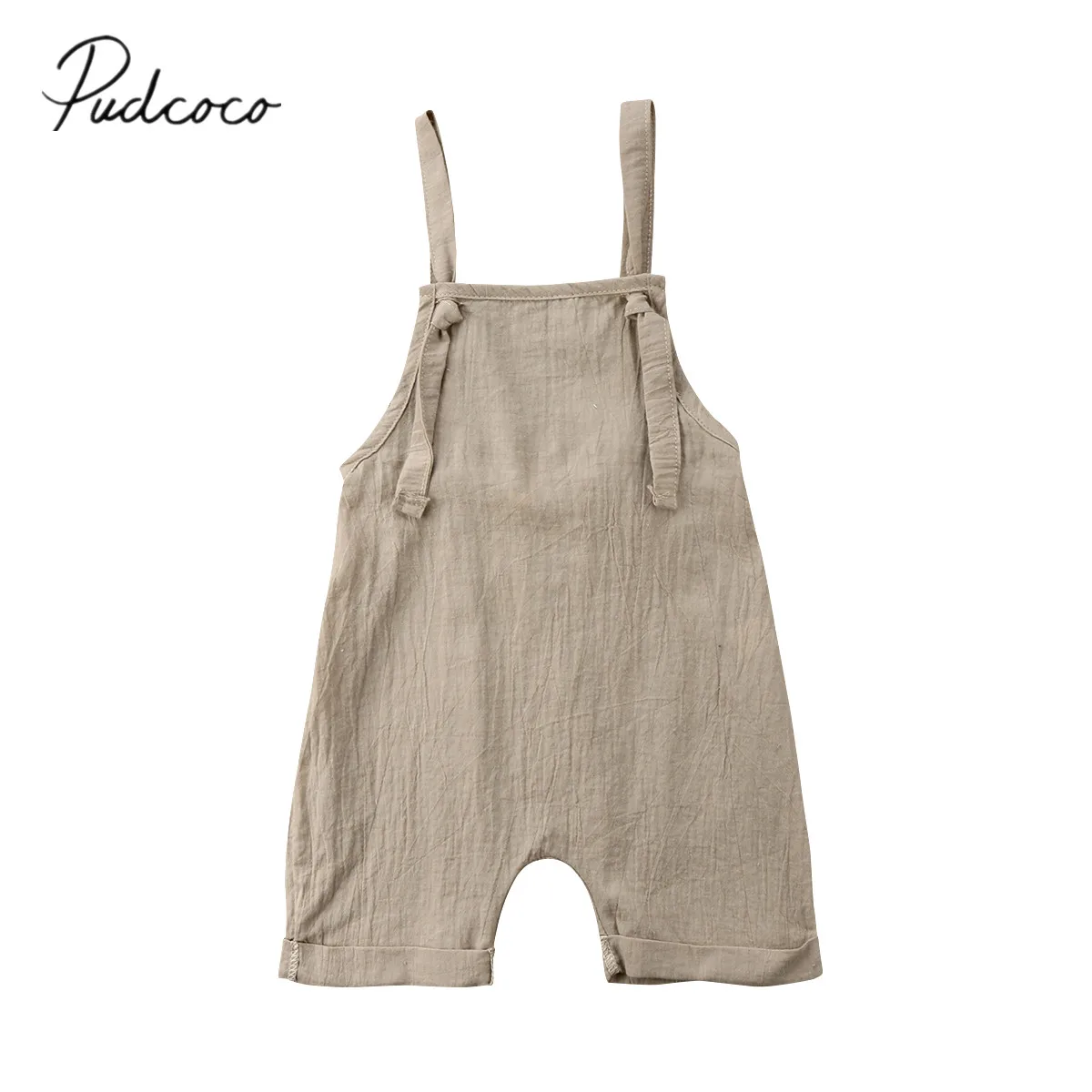 2018 Brand New Toddler Infant Newborn Kid Boy Girl Bib Pants Romper Jumpsuit Playsuit Outfit Solid