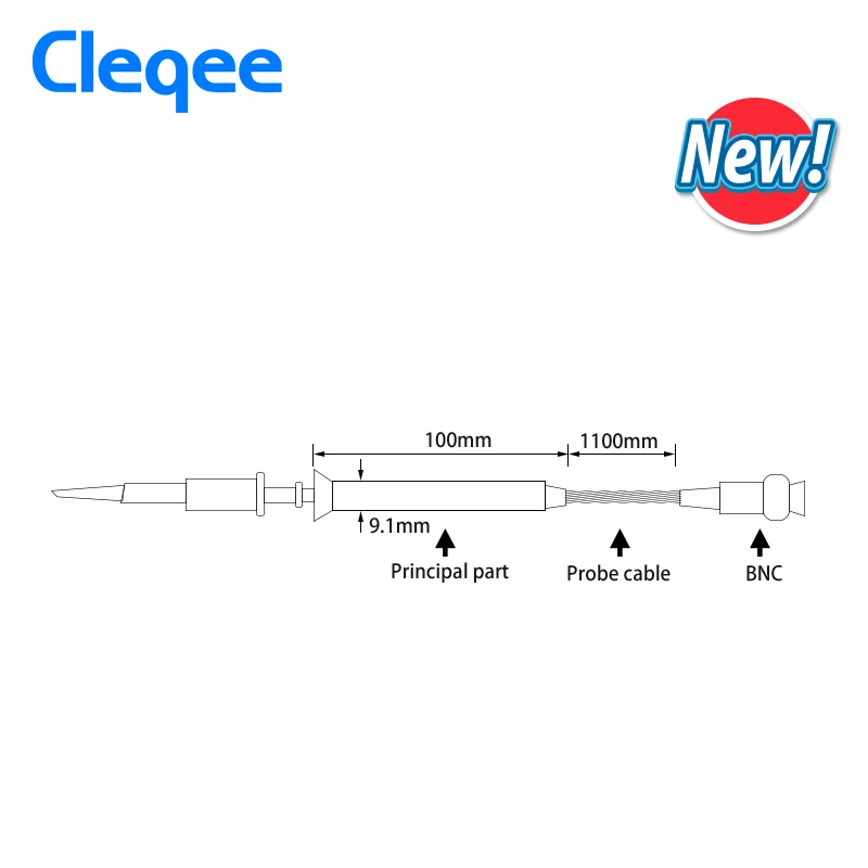 Набор щупов осциллографа Cleqee P4100 100:1 высокое напряжение выдерживает 2 КВ 100 МГц для