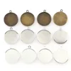 50Pcs 3Colors Inner20mm Necklace Pendant Setting Cabochon Cameo Base Tray Bezel Blank Fit 20mm Cabochons Jewelry Making Findings ► Photo 3/6