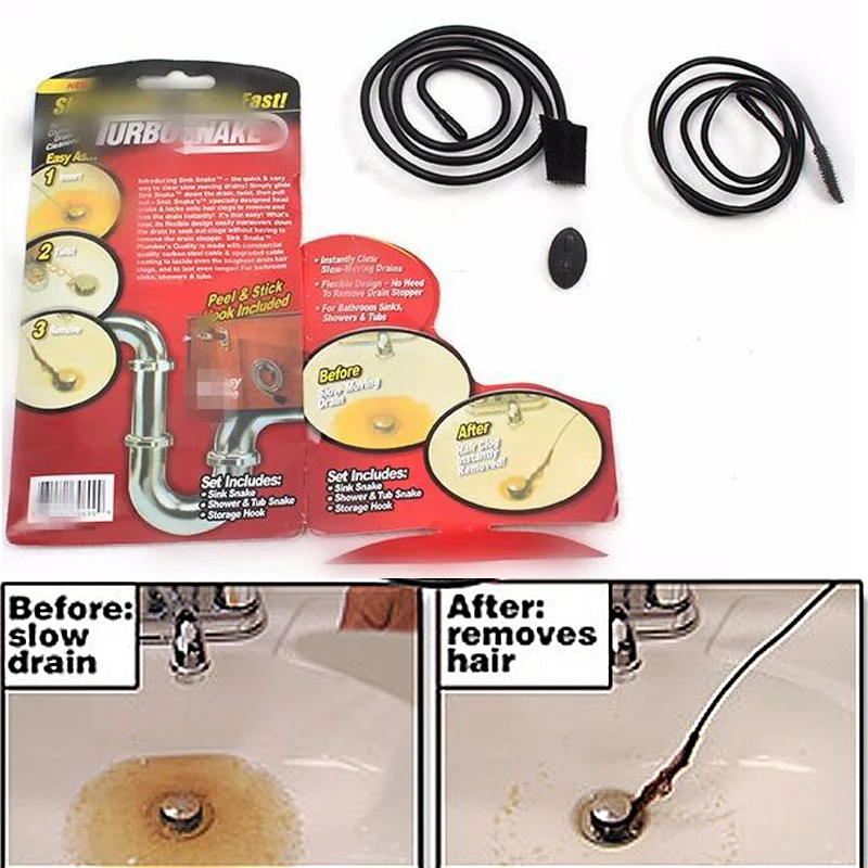 

Drain Cleaning Equipment Spiral Pipe Sink Cleaner Bathroom Unclog Tub Toilet Snake Plastic Household Clean Tool