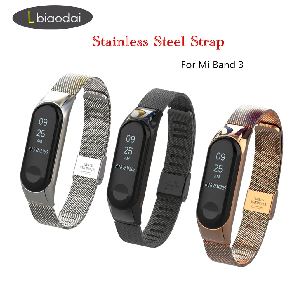 

Mi Band 3 Strap Bracelet for xiaomi Mi Band 3 wrist strap metal band Mi band3 Stainless Steel strap Wristband MiBand 3 watchband