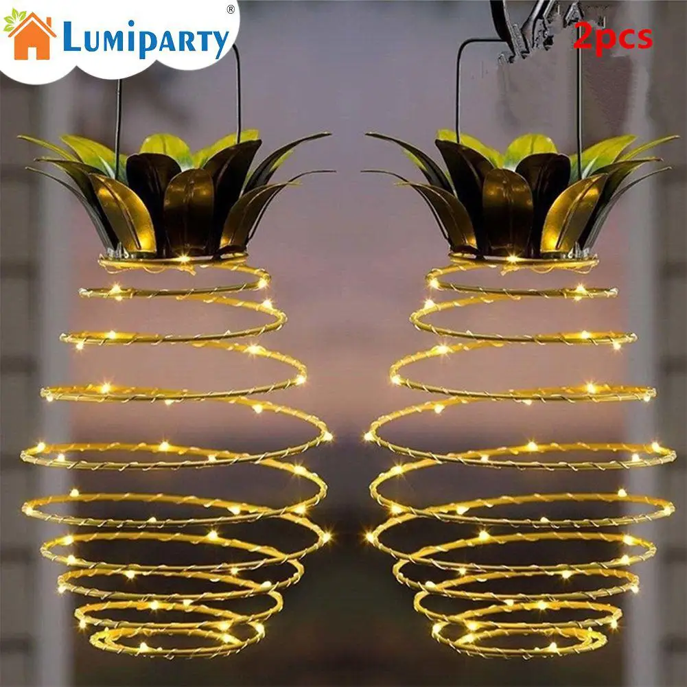 LumiParty 2 шт. уникальный Водонепроницаемый ананас солнечного света висит свет