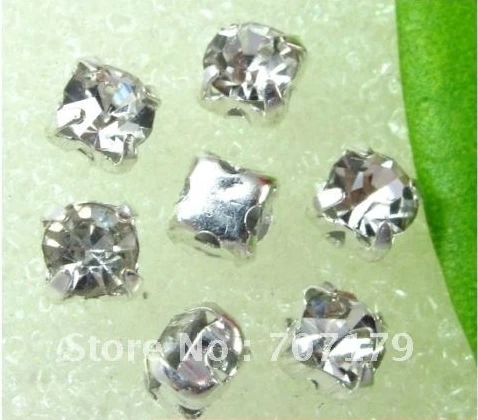 

3mm,4mm,5mm,6mm,7mm,8mm,10mm Clear color Crystal silver base rhinestone,Crystal Sew on stones