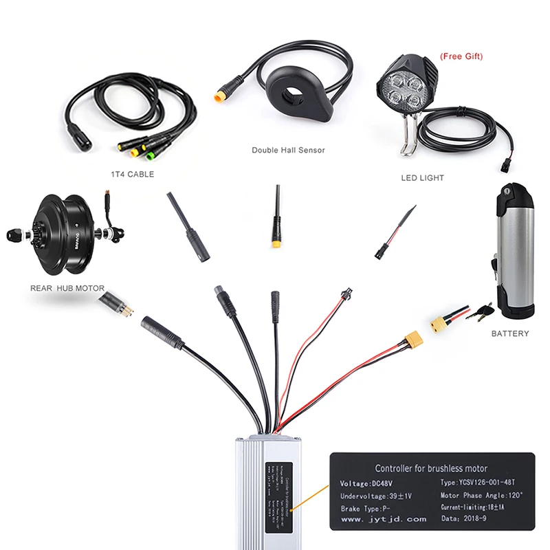 Best Ebike Rear Wheel Hub Motor Kits D Rotary Flywheel Bafang 48V 350W Electric Bicycle E-bike Conversion Motor Kits D Rotary 4