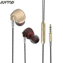JOYTOP наушники вкладыши HIFI стереонаушники "металлик" шок изоляция низких частот 3,5 мм Джек стандартные для бега С микрофоном