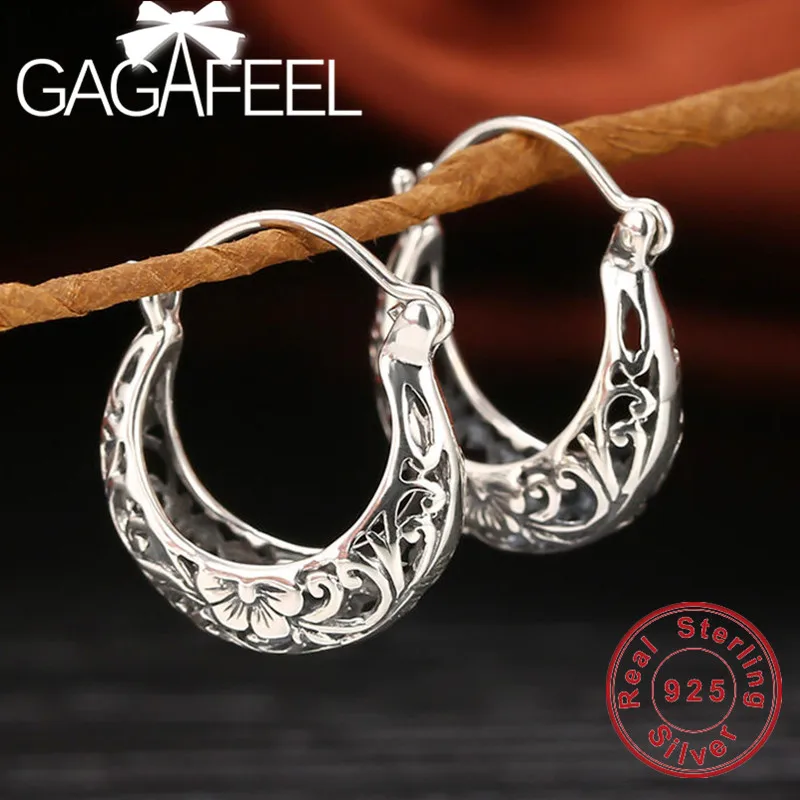 GAGAFEEL 100% Настоящее чистое серебро 925 пробы женские модные ювелирные изделия полые