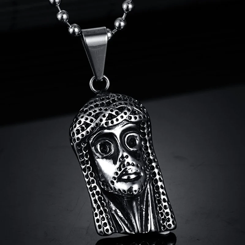 Одежда высшего качества ретро Стиль Иисус кулон Цепочки и ожерелья Титан Сталь