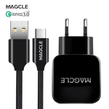 Сетевое зарядное устройство 3,0, сетевое зарядное устройство MAGCLE Quick QC3.0 QC2.0, USB-адаптер 18 Вт, портативное настенное зарядное устройство для ...