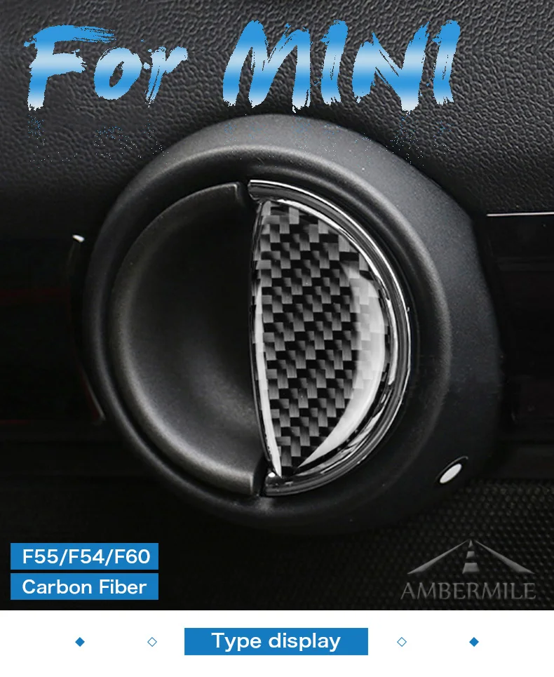  Mini Cooper F55 Clubman F54 Countryman F60 Accessories Interior Carbon Fiber Door Handle Cover Trim Stickers (1)