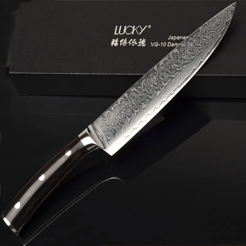 

8 inch Chef Gyuto Knife Kitchen Japanese VG10 Damascus Steel Wood Handle Chopping Cleaver Fish Fillet Slicing Cooking Knife 20