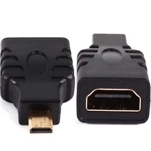 1Pcs Micro HDMI to HDMI HD Gold Extension Adapter Converter Connector for Vedio TV for Xbox 360 HDTV 1080