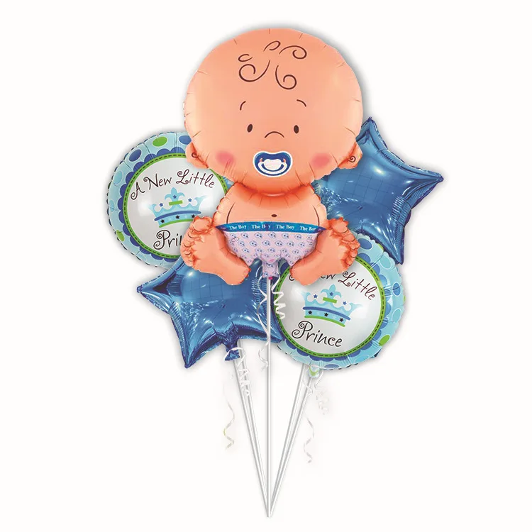 

5pcs Mini Baby Shower Balloons Birthday Foot Party Decorations balloons Small Baby Boy /Girl Heart balloon Supplies kids toys