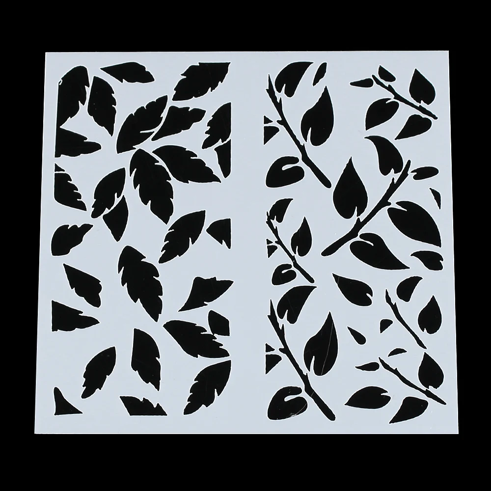 

1PC Leaves Layering Stencil Airbrush Art Painting Template Hollow Ruler Photo Album Card DIY Art Spray Painting Drawing Stencil
