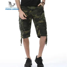 Камуфляжные мужские шорты Карго летние новые мужские s мужские шорты в повседневном стиле свободные рабочие шорты мужские военные шорты плюс размер без пояса