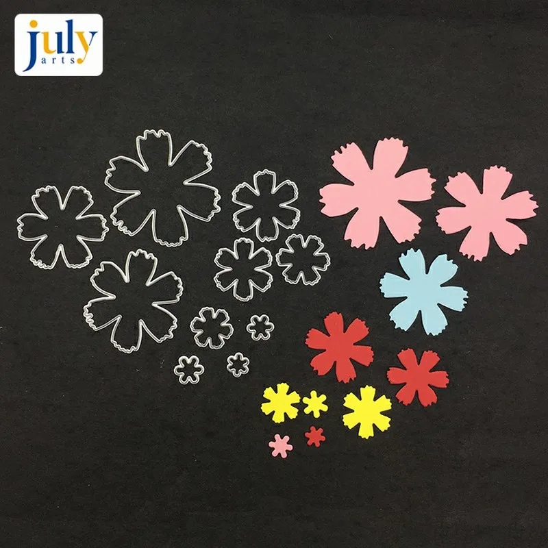 

Julyarts Flower Carbon Steel Material Stamps Cutting Embossing Cutter Paper Silver Cutting Metal For DIY Scrapbooking Craft Dies
