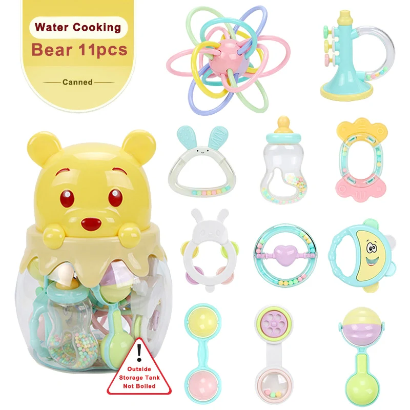 

Baby Toys 11PCS 0-12 Months Rattles oyuncak Mobile Rattle Bed Children Speelgoed Educational Toy Bell Newborns Beanbag For Girls