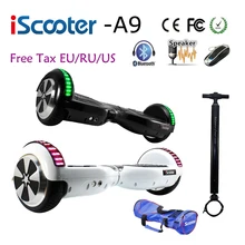 IScooter 6,5 дюймов hoverboard UL2272 Bluetooth Электрический скейтборд рулевое колесо Smart 2 Колеса self балансировщик скутер
