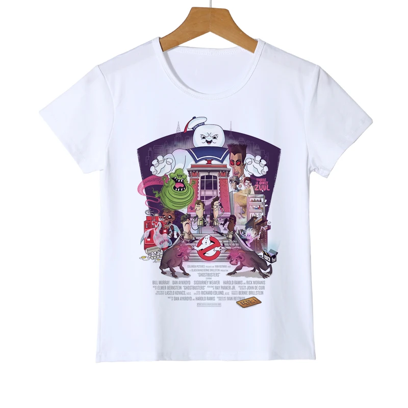 

Fashion Summer Ghostbuster Children's/Kids T Shirt Boys/Girls Movie Top Tee Baby T-shirt Tops Cartoon 3D Camisa Z26-7