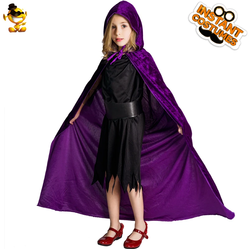 

DSPLAY Girls Hooded Cape Cosplay Original New Style Fashionable Children's High-quality Temperament Halloween Party Suit Cloak