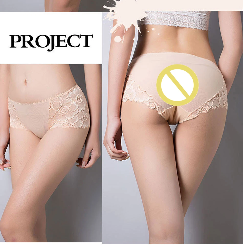 Plus Size L-XXXL Women Seamless Lace Panties Brand Women's Cotton Breathable Panty Transparent Sexy Briefs (6)