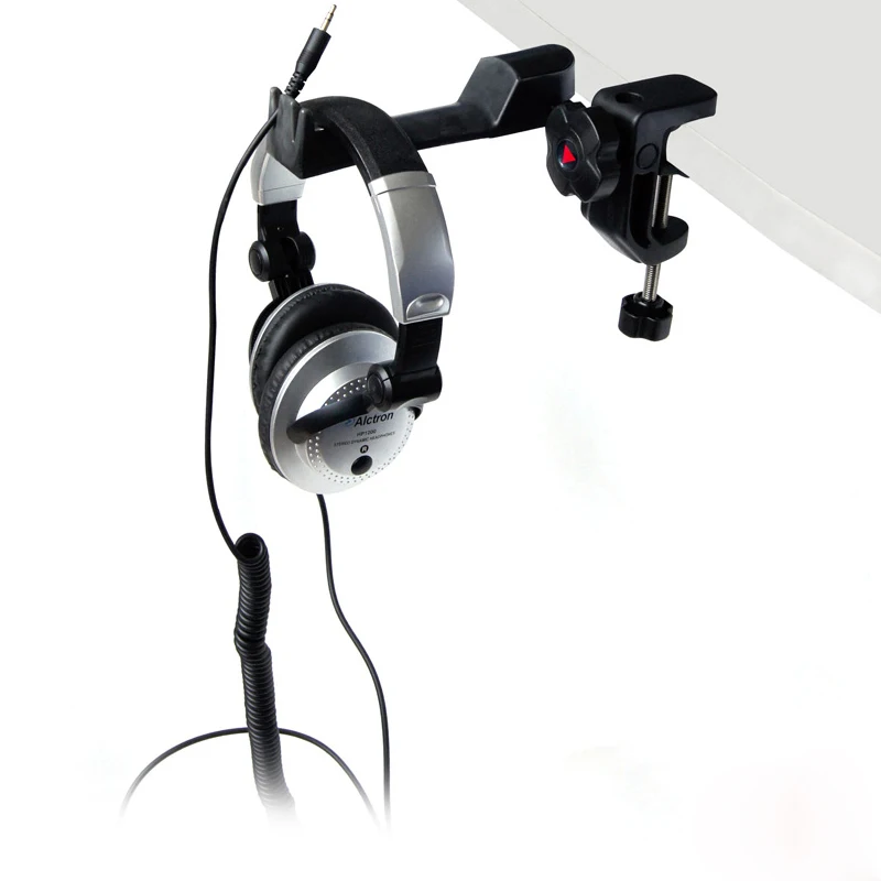 MAS003 Steel Universal Headphone Destop Mount Holder Hanger Hook Headset Shelf Rack Earphones Stand Gaming Studio DJ With Screws