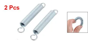 

2 Pcs Silver Tone Tension Coil Extension Spring Hook