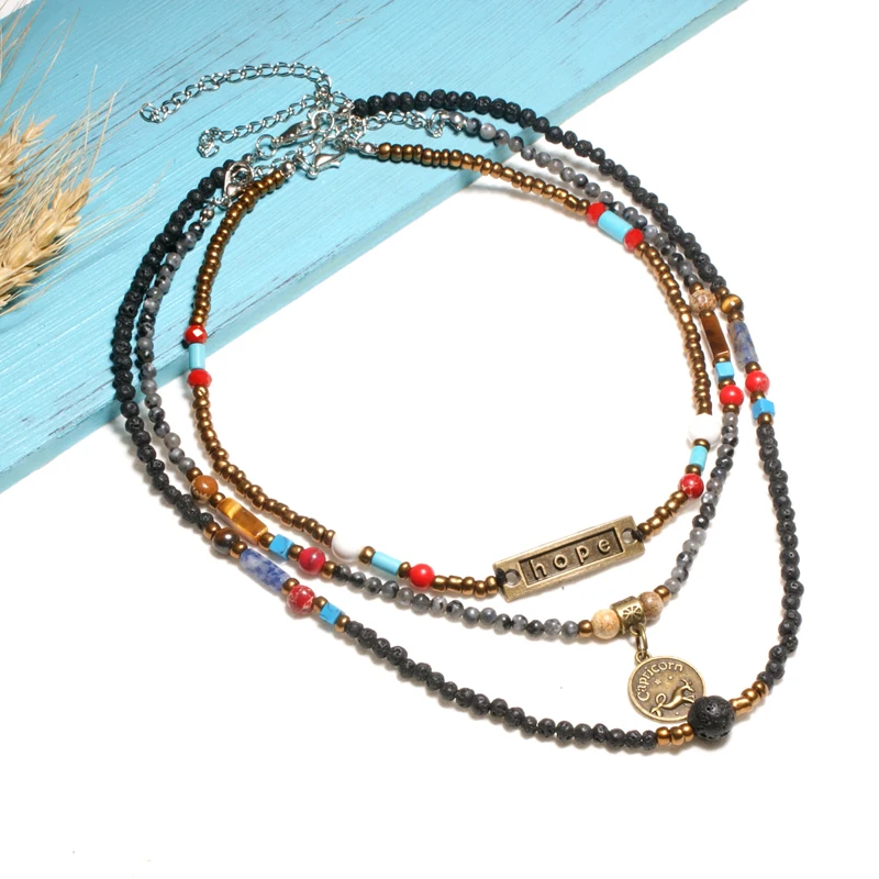

MOON GIRL Diffuser Handmade Boho Choker Necklace for Women Bohemian Collier Femme Constellation Necklaces Pendants Drop Shipping