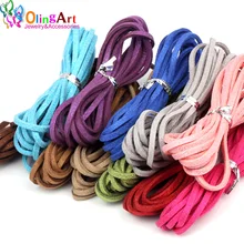 OlingArt – Bracelet ras du cou en Faux daim pour femme, accessoire en cuir, 3x1.5mm, 6M, fabrication de bijoux, DIY, nouveauté 2019