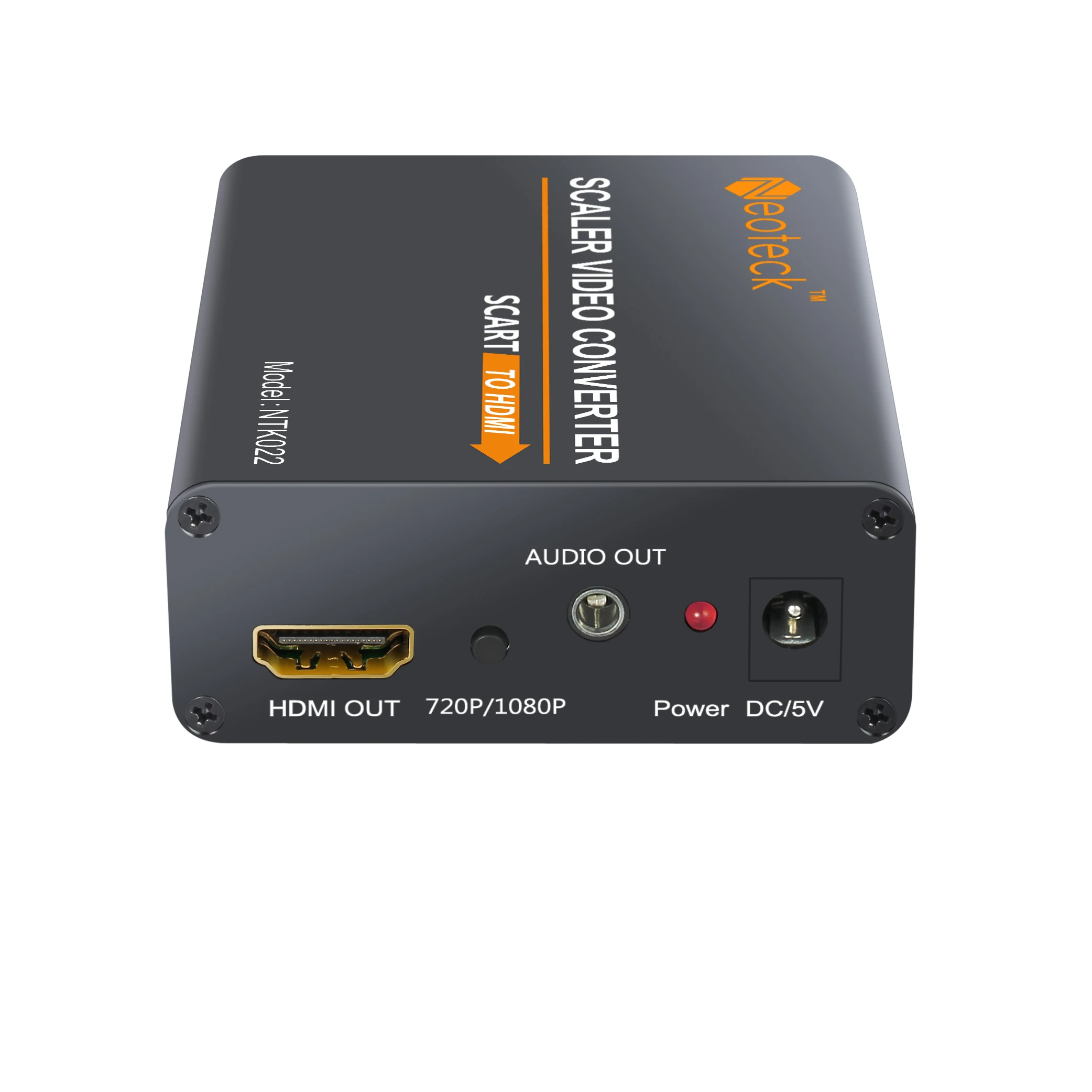 Proster Aluminum SCART To HDMI Converter+3.5mm Stereo Audio Video Adapter with Power Adapter for HD