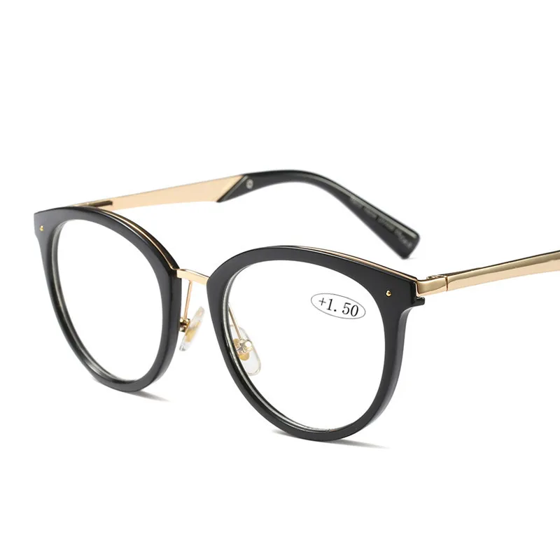 

2019 New Design Women Retro Style Quality Reading Glasses Fashion Full Rim Round Presbyopia Eyewear for Women oculos de leitura