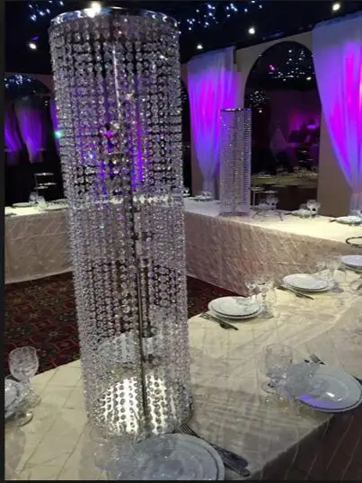 

80cm Tall Crystal Table Centerpieces Wedding Decoration Flower Stand Table Chandelier Event Party Aisle Decor