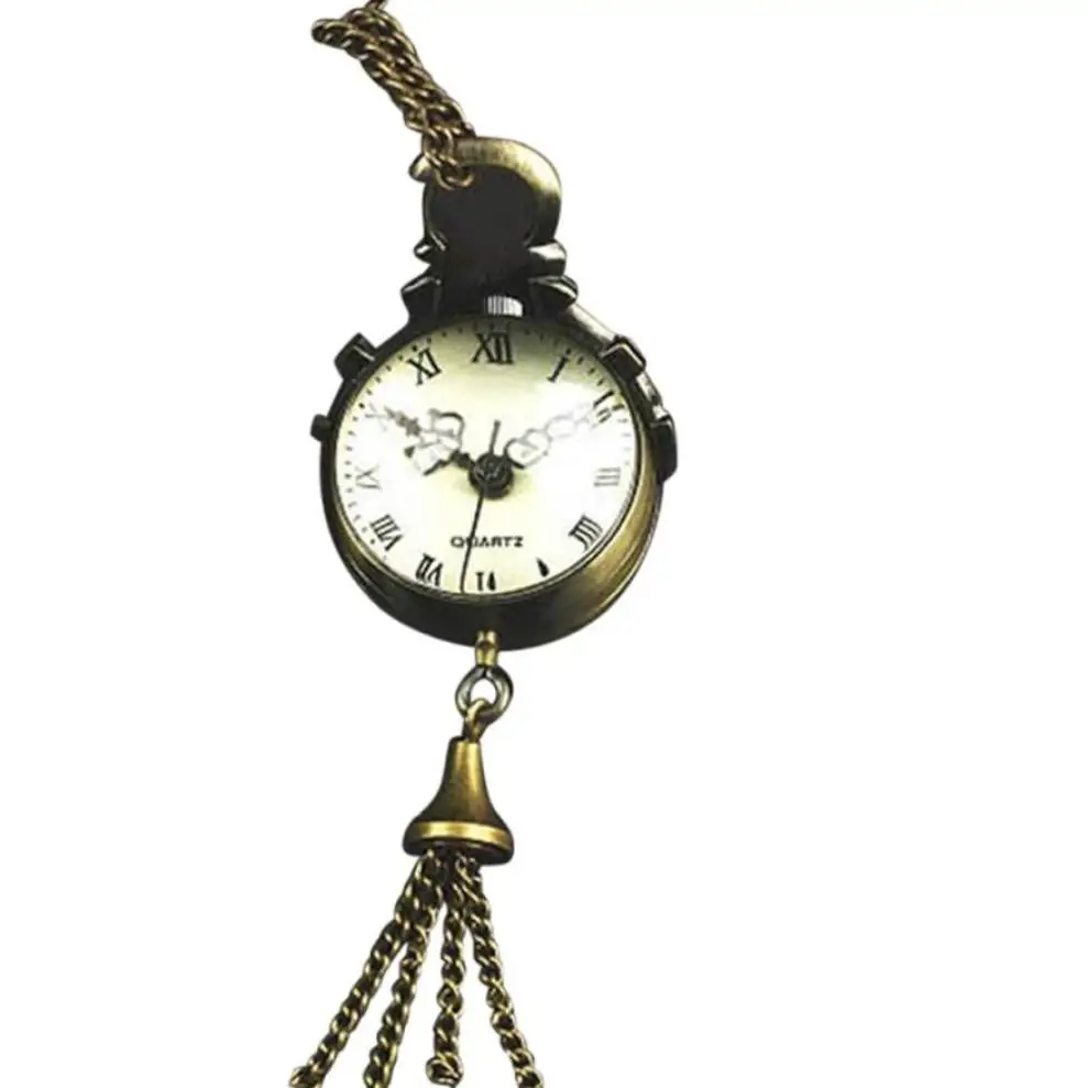 Часы Timezone #25 в стиле ретро бронзовые карманные часы с кварцевым шариком и