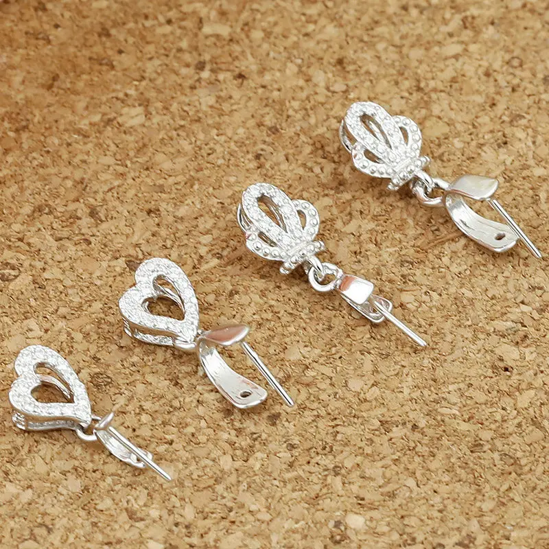 

Real 925 Sterling Silver Necklace Pendant Setting Gemstone Tray Base Jewelry Accessories Findings & Components