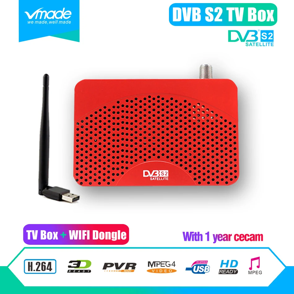 

Satellite TV Receiver decoder HD DVB-S2 MINI with 7 lines Europe portugal Spain C-line account support powervu Receptor cccam