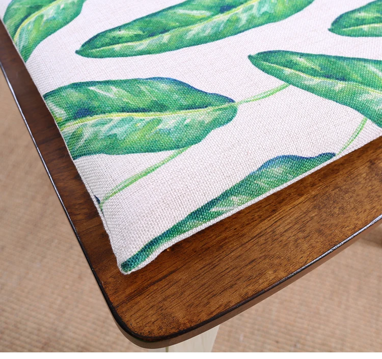 Memory Foam Chair Pad Seat Cushion Green Leaf of Tropical Palm