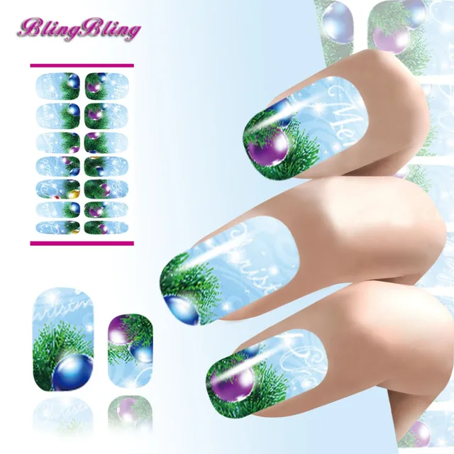2016 Nail Art Water Transfer Nails Sticker Merry Christmas Theme 2016 Nail Art Water Transfer Nails Sticker Merry Christmas Theme Wraps Manicure Fingernail Decals