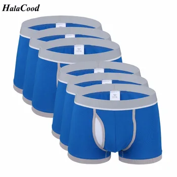 

6 Pcs/lot Hot Sell 2019 New Fashion Cotton Men's Underwear Boxers Men Boxers Shorts Male Underpant Boxer Male Plus Size Panties