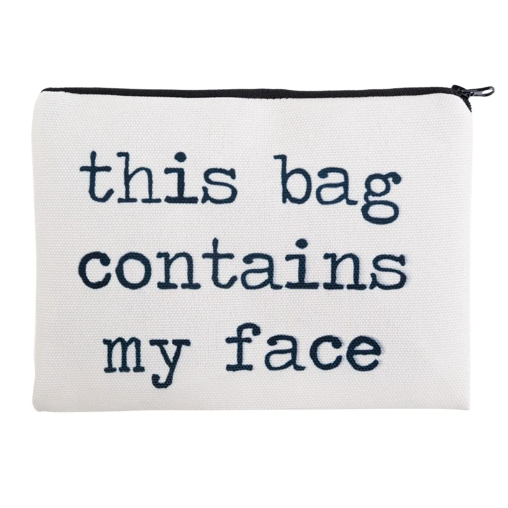 

This bag contains my face 3D Printing simple makeup bag 2017 new Cosmetic case women trousse de maquillage neceser pencil case