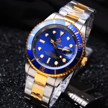 Hk Célèbre Marque De Luxe Bracelet En Acier Inoxydable Analogique Affichage de la Date Hommes de Quartz Occasionnel Horloge Hommes Montres de Sport relogio masculino