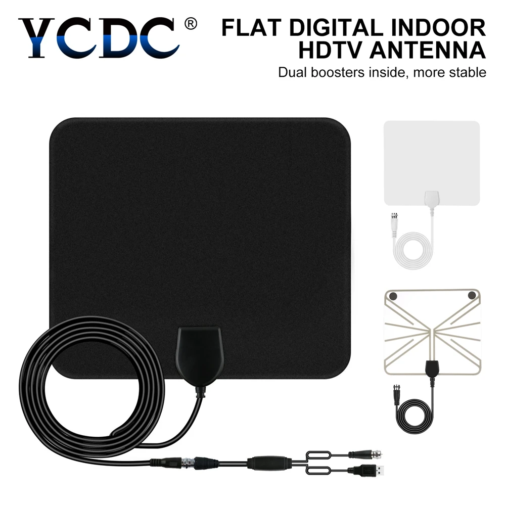 

YCDC High Quality Indoor Digital HD TV Antenna Flat Design High Gain 75 OHM 470-862 MHz Indoor HD TV antenna