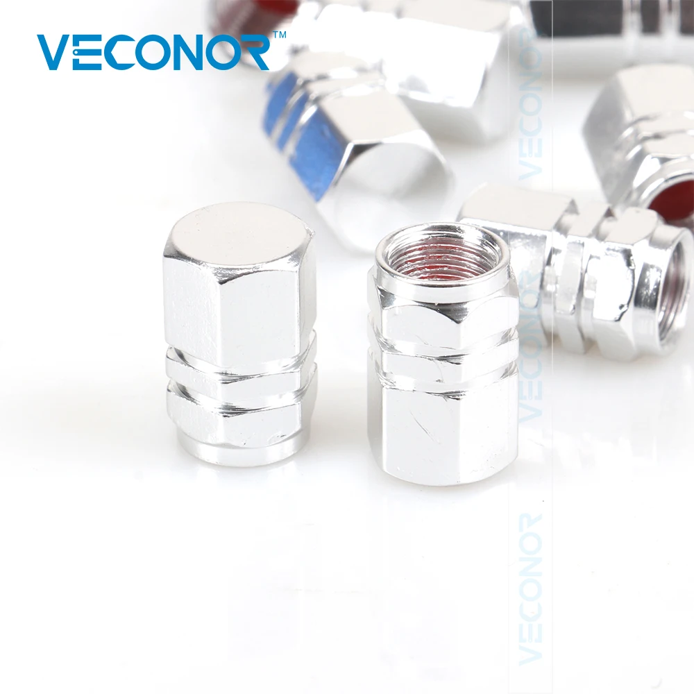 Veconor 48 шт./упак. разных цветов Универсальный алюминиевый hexgon стиль авто шин клапан Шапки шин accessires
