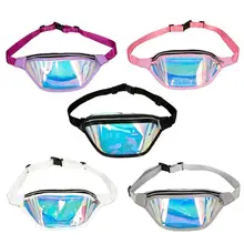 ПВХ голографическая поясная сумка, лазерная поясная сумка Heuptas Hip Bag, Женские поясные банановые сумки, светоотражающая поясная Сумка bolso cintura