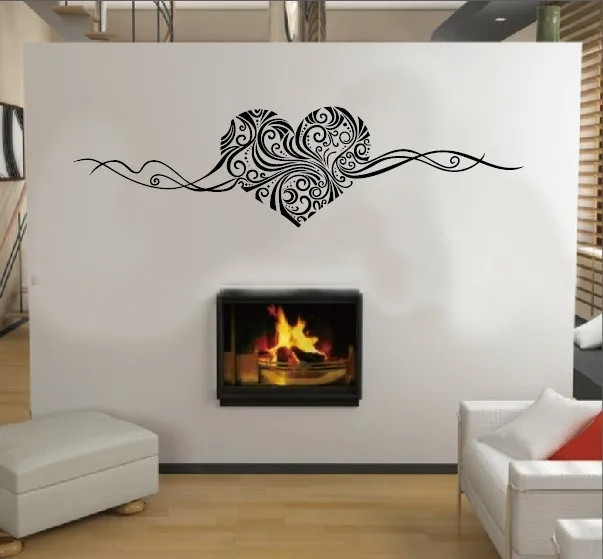 

Hot Sale Romantic Heart Removable Wall Decal Home Decoration Wall Art LOVE Wedding Decoration Centerpieces Family Sticker Y-243