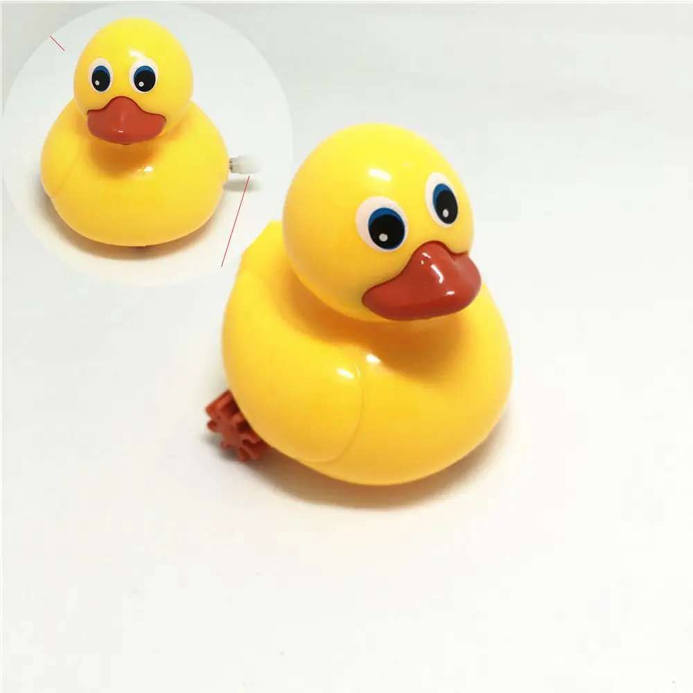 2 Piece Creative Cute Plastic Yellow Duck Shaped Clockwork Toy Wind Up