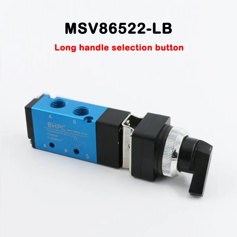 2-Position 5-Way Mechanical Button Valve Switch Valve for Pneumatic System MSV86522-TB 